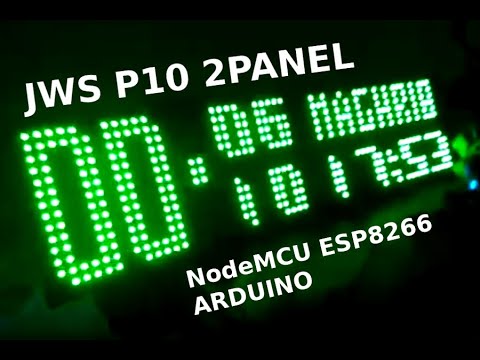 Jam Waktu Sholat JWS 2 Panel LED Clock Prayer Times NodeMCU ESP8266 DMD P10 Arduino Web Config V3