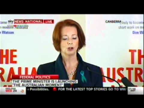 Julia Gillard launches 'The Australian Moment' by George Megalogenis