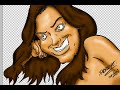 caricatura digital em etapas
