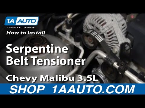How To Install Replace Serpentine Belt Tensioner Chevy Malibu 3.5L 04-06 1AAuto.com