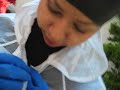 Swimcap raincoat and gloves Swimcap raincoat and gloves
