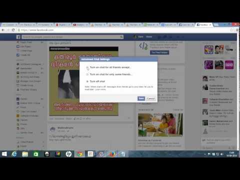 how to turn chat on facebook