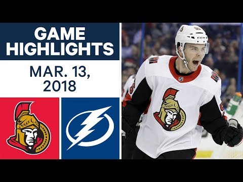 Video: NHL Game Highlights | Senators vs. Lightning - Mar. 13, 2018