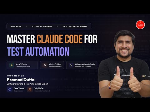 AI Meets QA: Master Claude Code as Manual Tester / Test Automation(with Ollama)(FREE)