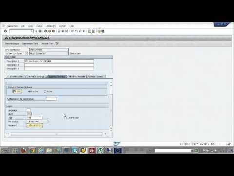 how to define rfc destination sap