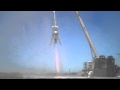 Armadillo Aerospace Mod rocket full throttle hold down test