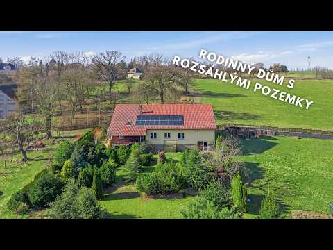 Video Rodinný dům s rozsáhlými pozemky v obci Březí u Říčan