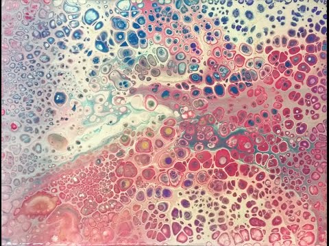 Fliesstechnik acryl ( Pinke Zellen ) dreckiges malen!