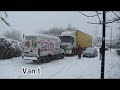 United Carpets van tries to pull truck in the snow!.wmv