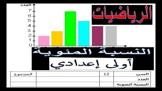 الرياضيات الأولى إعدادي - النسبة المئوية تمرين 18