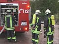 Bahnstellwerk brennt in voller Ausdehnng Bahnstellwerk brennt in voller Ausdehnng