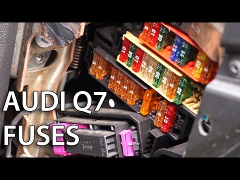 Where are electrical fuses located in Audi Q7?