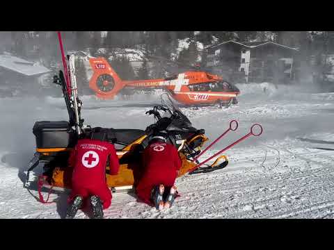 Plan de Gralba intervento soccorso piste con Pelikan 2