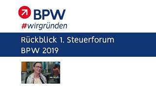 Das 1. Steuerforum beim Businessplan-Wettbewerb 2019