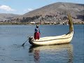 peru  10 botes de totora en el lago titicaca