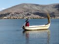 peru  10 botes de totora en el lago titicaca