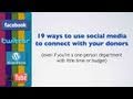 19 ways non-profits can use social media to connect with donors