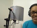 SIYA IN THE STUDIO LAYING DOWN A VERSE