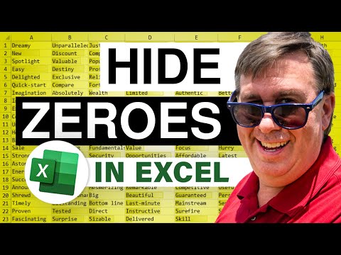 how to avoid zero values in excel