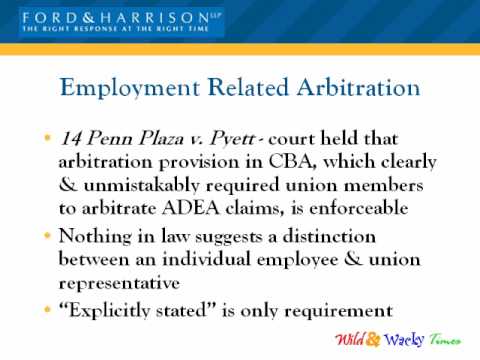 Labour Law: 2009.2010 and beyond! (Part 3: Arbitration)