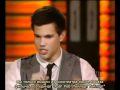 Taylor Lautner on Lopez Tonight Part II (with Russian subtitles)