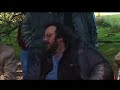 clip from lord of the rings: the return of the king (limited edition) behind-the-scenes feature.

sir edmund hillary, the first man ever to climb mt. everest, visits peter jackson, elijah wood, sean astin and andy serkis on set.