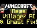 Minecraft VILLAGER AI TRADING & Sleepy Ghast Fix ! 12w06a News !