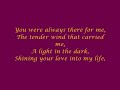 C�line Dion - Because You Loved Me (with lyrics)