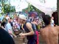 Aymann the wonder dancer makes an new pal at Glastonbury