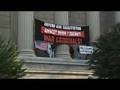 Veterans For Peace raise impeachment banner in DC