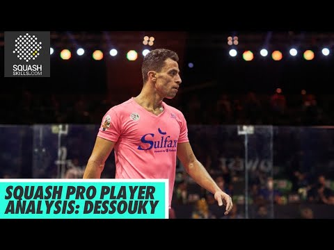 Squash Pro Player Analysis: Dessouky - BH Top Spin Drop