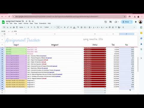 How I Use Google Sheets to Track My Assignments – Hiba Ahmed