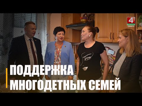 Намеснік старшыні аблвыканкама Дзмітрый Алейнікаў наведаў шматдзетную сям'ю з пасёлка Юбілейны Гомельскага раёна видео