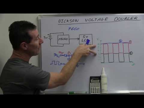 Doubler - Dave explains the Dickson Doubler building block circuit. a.k.a diode charge pump. Use a spare microcontroller pin, some diodes, and capacitors to create a u...