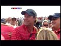http://golfww.blogspot.com
the end came when jim furyk beat miguel angel jimenez on the 17th.
sunday's ryder cup singles results
anthony kim beat sergio garcia 5&4
hunter mahan halved with paul casey
justin leonard lost to robert karlsson 5&3
phil mickelson lost to justin rose 3&2
kenny perry beat henrik stenson 3&2
boo weekley beat oliver wilson 4&2
jb holmes beat soren hansen 2&1
jim furyk beat miguel angel jimenez 2&1
stewart cink lost to graeme mcdowell 2&1
steve stricker lost to ian poulter 3&2
ben curtis beat lee westwood 2&1
chad campbell beat padraig harrington 2&1