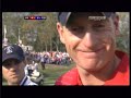 http://golfww.blogspot.com
the end came when jim furyk beat miguel angel jimenez on the 17th.
sunday's ryder cup singles results
anthony kim beat sergio garcia 5&4
hunter mahan halved with paul casey
justin leonard lost to robert karlsson 5&3
phil mickelson lost to justin rose 3&2
kenny perry beat henrik stenson 3&2
boo weekley beat oliver wilson 4&2
jb holmes beat soren hansen 2&1
jim furyk beat miguel angel jimenez 2&1
stewart cink lost to graeme mcdowell 2&1
steve stricker lost to ian poulter 3&2
ben curtis beat lee westwood 2&1
chad campbell beat padraig harrington 2&1