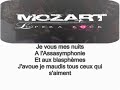 karaoké mozart l'opera rock L'assasymphonie