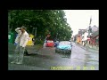 Accident cu un taxi răsturnat