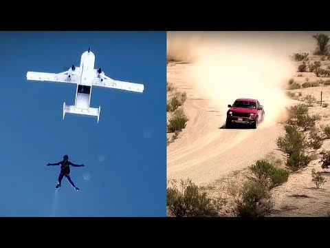 Ford Raptor versus Parachutist - Top Gear USA - BBC