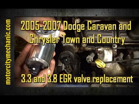 EGR valve replacement 2007 Chrysler Town and Country 3.8 liter engine