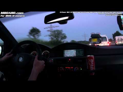 305 km/h / 190 mph GPS-speed G-Power BMW M3 SKII on German Autobahn