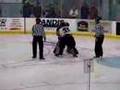 GOALIE FIGHT - DRUMHELLER DRAGONS JR. A - LEGATTO VS CARDER