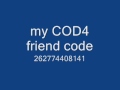 cod4 friend code.wmv