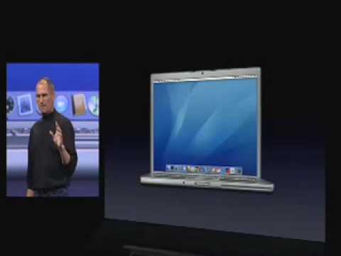 macworld - Here we see Steve Jobs introducing the first ever MacBook Pro with Intel inside.