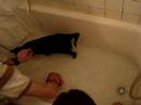 fifi takes a bath