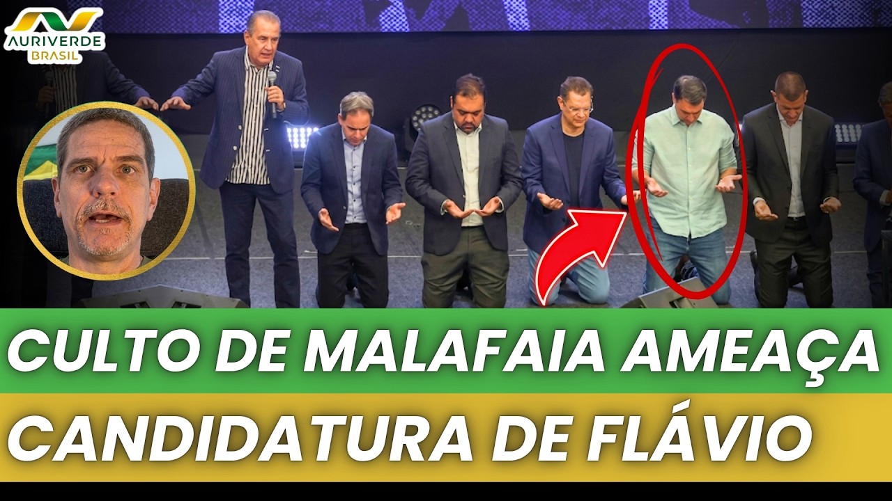 Entidade pede ao Ministério Público inelegibilidade de Flávio Bolsonaro após culto de Malafaia