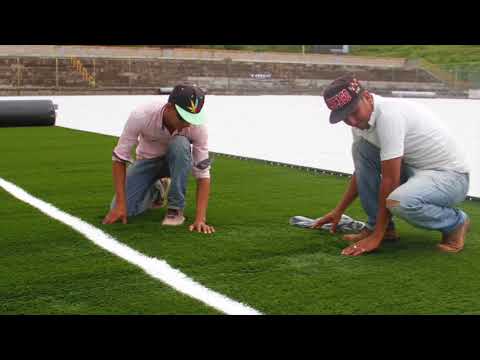 Avanza instalación de grama en el Estadio Nacional de Futbol