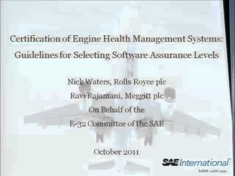 Certification of Engine Health Management Systems: Guidelines for Selecting Software Assurance Levels