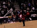 Toronto Raptors mascot dunks front flip Basketball NBA