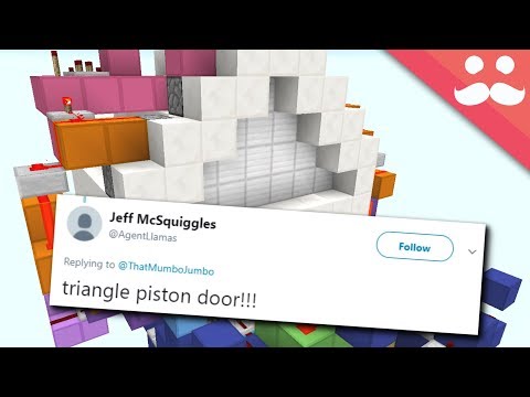 Minecraft Challenge Making A Triangular Piston Door